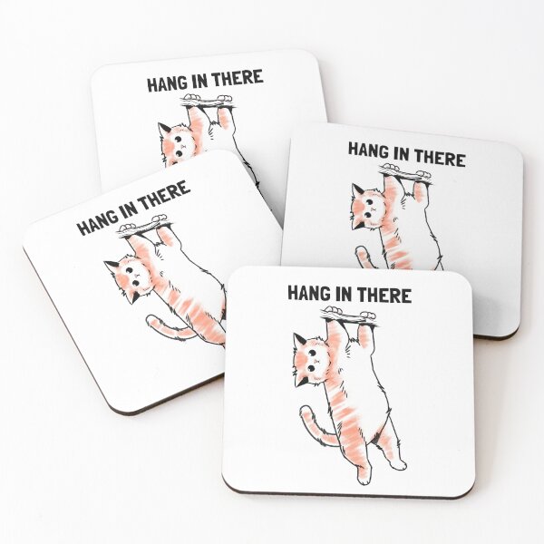 Item preview, hang in there, cat emotional support designed and sold by foxcart.