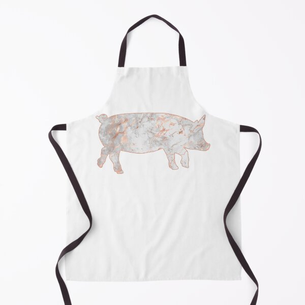 Item preview, Grey Marble Pink Gold Lined Pig designed and sold by Lori P.