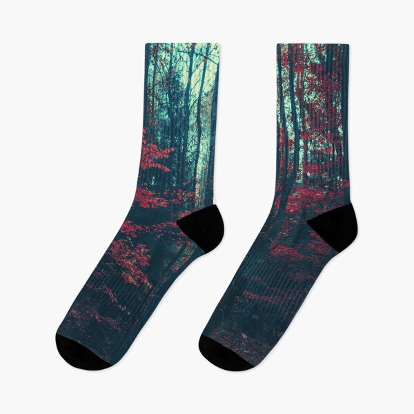 Item preview, Red Forest, Forest Pathways, Scandinavian, Nordic, Nature Photography designed and sold by Nature-Arts.