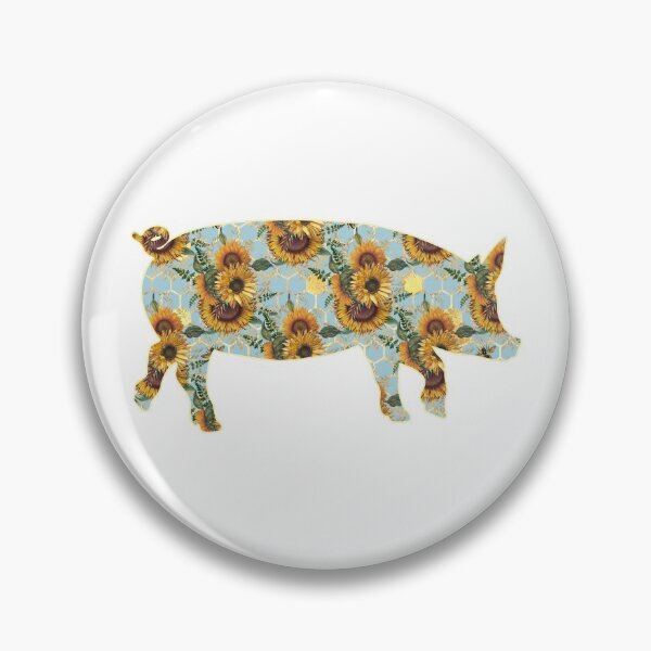 Item preview, Sunflowers and Hive Gold Lined Pig designed and sold by Lori P.