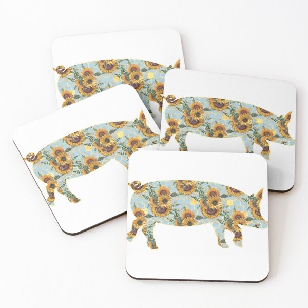 Item preview, Sunflowers and Hive Gold Lined Pig designed and sold by Lori P.