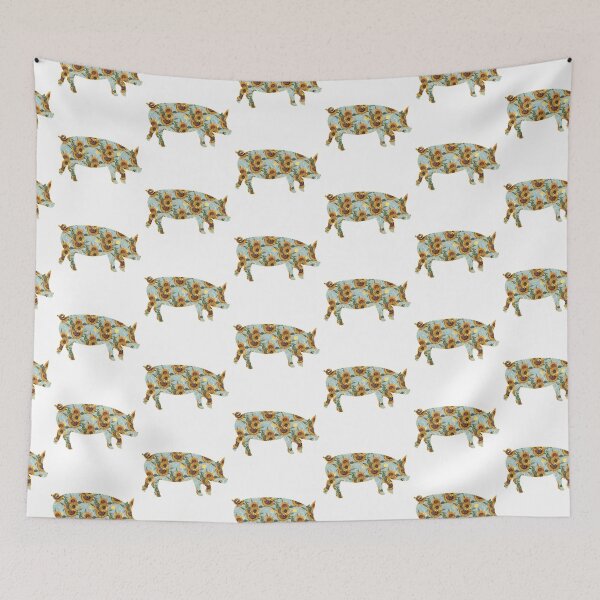 Item preview, Sunflowers and Hive Gold Lined Pig designed and sold by Lori P.