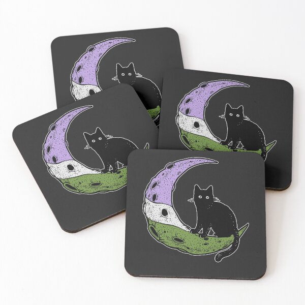 Item preview, Genderqueer Cat Moon designed and sold by Clara Hollins.