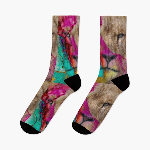 Item preview, Lion With Some Colour Overlay Art Print designed and sold by mordenprod.