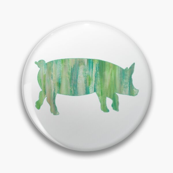 Item preview, Green Paint Swipes Pig designed and sold by Lori P.