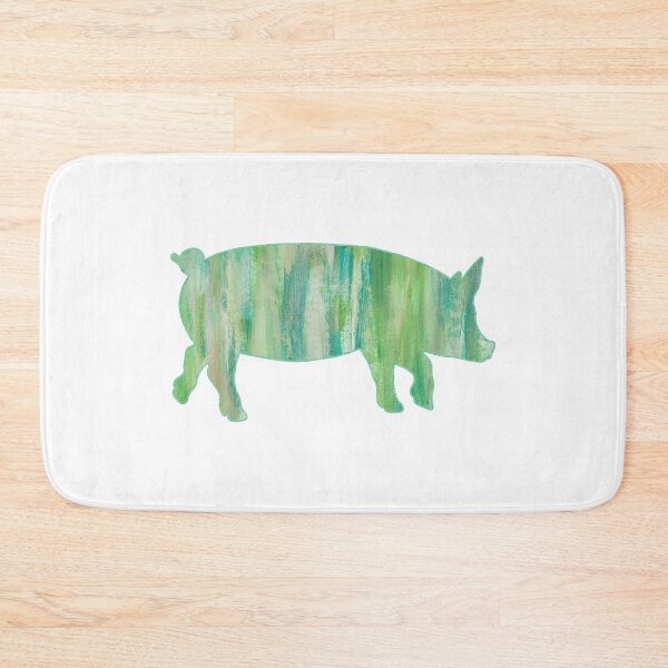 Item preview, Green Paint Swipes Pig designed and sold by Lori P.