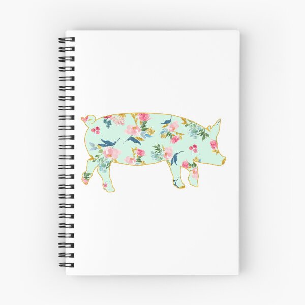 Item preview, Floral Gold Lined Pig designed and sold by Lori P.