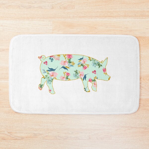 Item preview, Floral Gold Lined Pig designed and sold by Lori P.