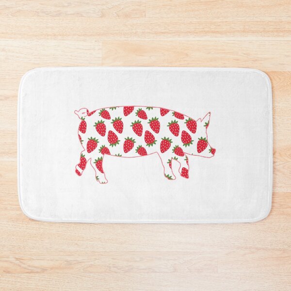 Item preview, Red Strawberry Pink Lined Pig designed and sold by Lori P.
