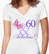 Fabulous 60th Birthday Women's Fitted V-Neck T-Shirt