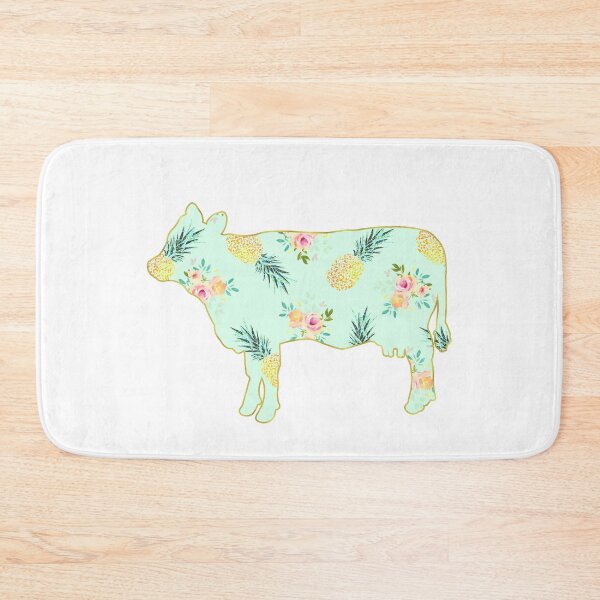Item preview, Green Pineapple Floral Cow designed and sold by Lori P.
