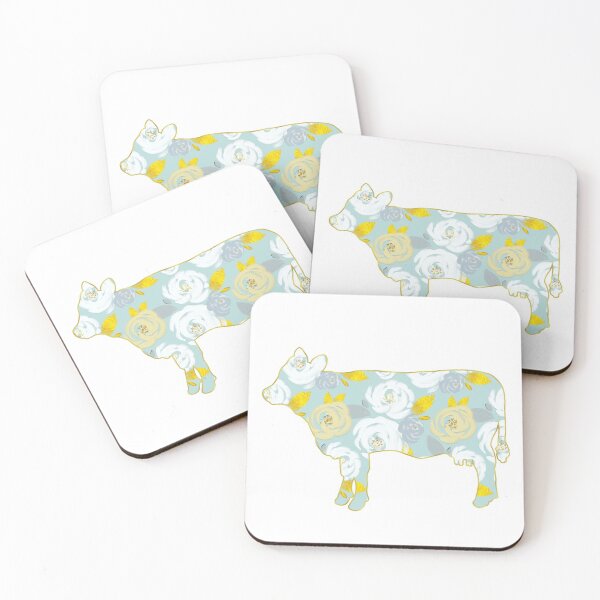 Item preview, Blue and White Floral Cow designed and sold by Lori P.