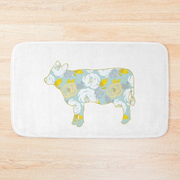 Item preview, Blue and White Floral Cow designed and sold by Lori P.