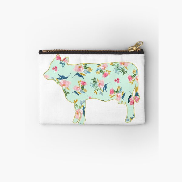 Item preview, Green and Pink Floral Cow designed and sold by Lori P.