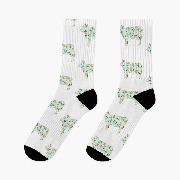Item preview, Green and Pink Floral Cow designed and sold by Lori P.