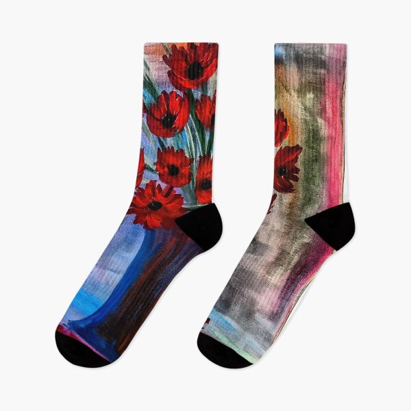 Item preview, poppies in a fun setting  designed and sold by kkartwork.