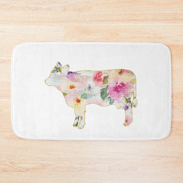 Item preview, White and Pink Floral Cow designed and sold by Lori P.