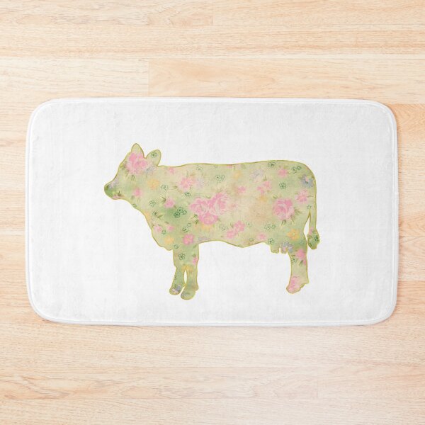 Item preview, Green Faded Cloth Pink Floral Cow designed and sold by Lori P.