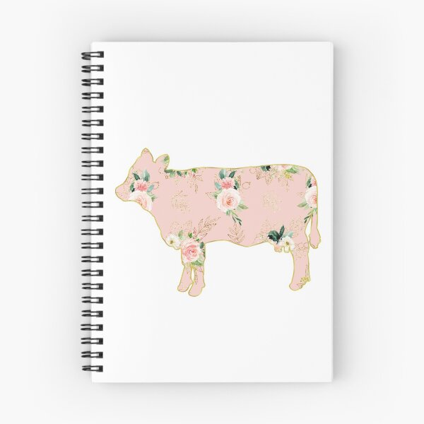 Item preview, Pink Floral Gold Lined Cow designed and sold by Lori P.