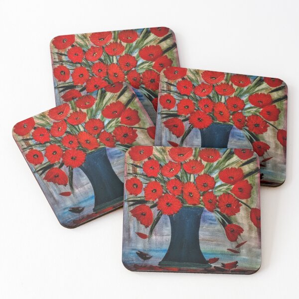 Item preview,  poppies in a fun setting  designed and sold by kkartwork.