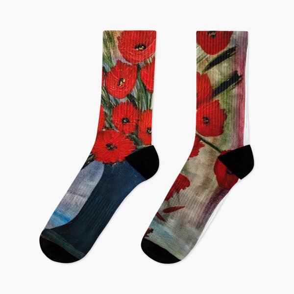 Item preview,  poppies in a fun setting  designed and sold by kkartwork.