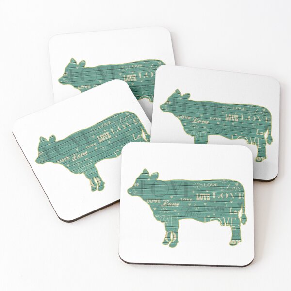Item preview, Green Love Gold Lined Cow designed and sold by Lori P.