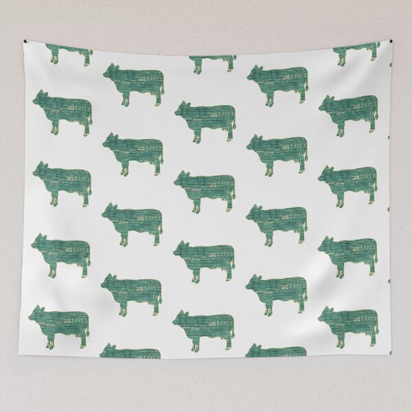 Item preview, Green Love Gold Lined Cow designed and sold by Lori P.