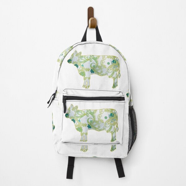 Item preview, Green Floral Gold Lined Cow designed and sold by Lori P.