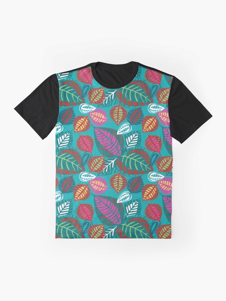 Alternate view of "Leafy Passion" floral design in hot colours Graphic T-Shirt