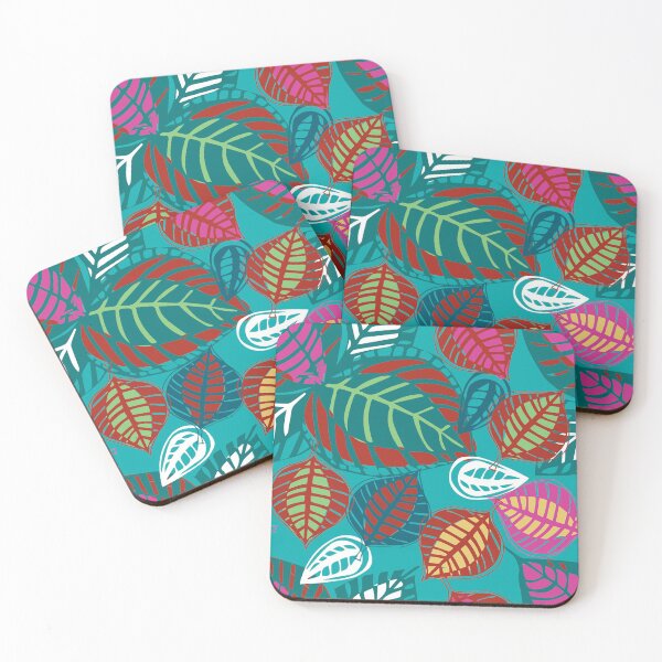 Item preview, "Leafy Passion" floral design in hot colours designed and sold by Sarah Hearfield.