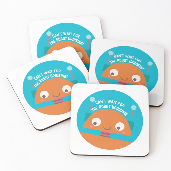 Item preview, Can't Wait for the Robot Uprising - Orange designed and sold by flying-flamingo.