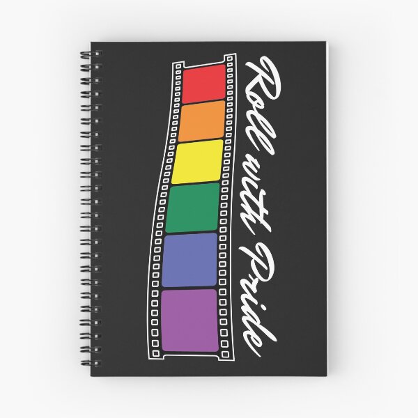 Item preview, Roll with Pride White Outline Film Strip with White Text designed and sold by Mr-FluffyTail.