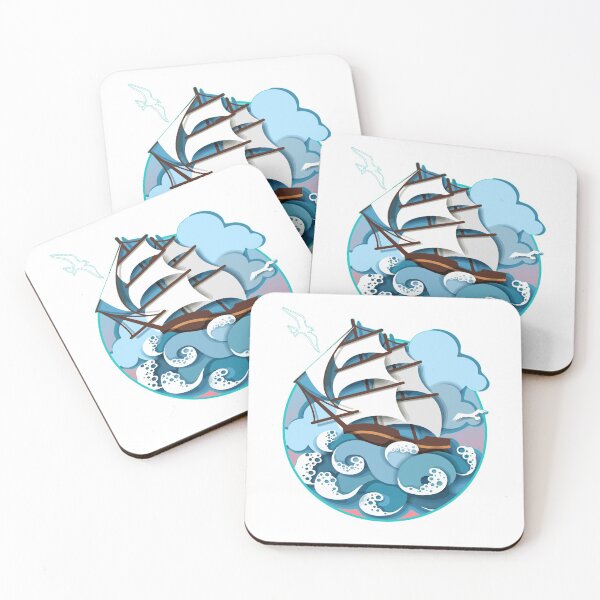 Item preview, Sailboat and raging sea designed and sold by kazada.