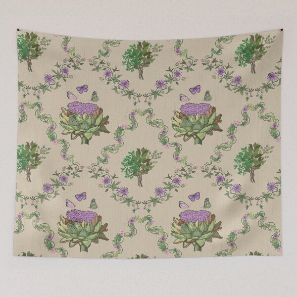 Item preview, Kopie von Light tangelo summer beach damask pattern with seashells designed and sold by colorofmagic.