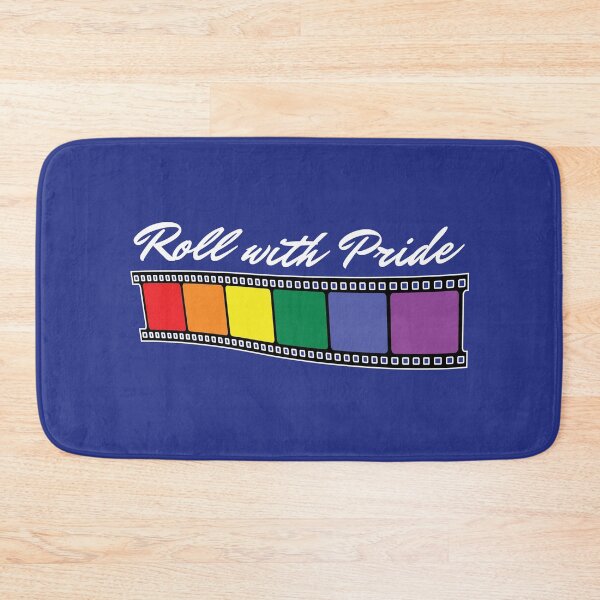 Item preview, Roll with Pride White Outline Film Strip with White Text designed and sold by Mr-FluffyTail.