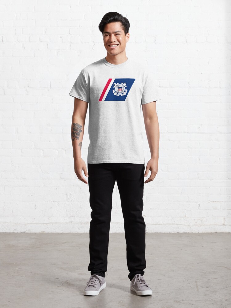 Alternate view of Racing Stripe of the United States Coast Coast Guard Auxilary Classic T-Shirt
