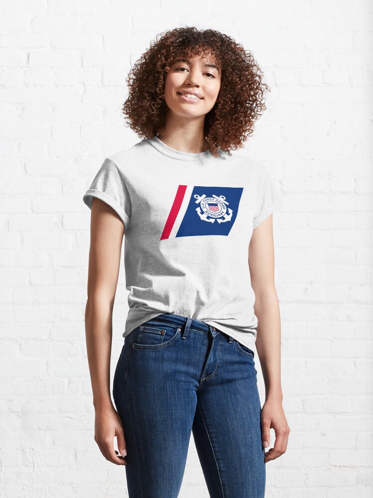 Alternate view of Racing Stripe of the United States Coast Coast Guard Auxilary Classic T-Shirt