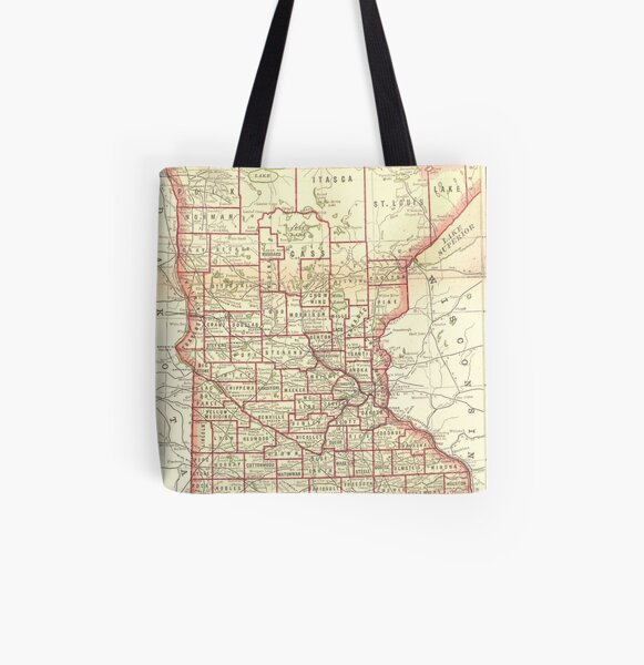 Vintage American Flag Minnesota State Minneapolis Skyline Womens Fashion Large Tote Ladies Handbag Shoulder Bag