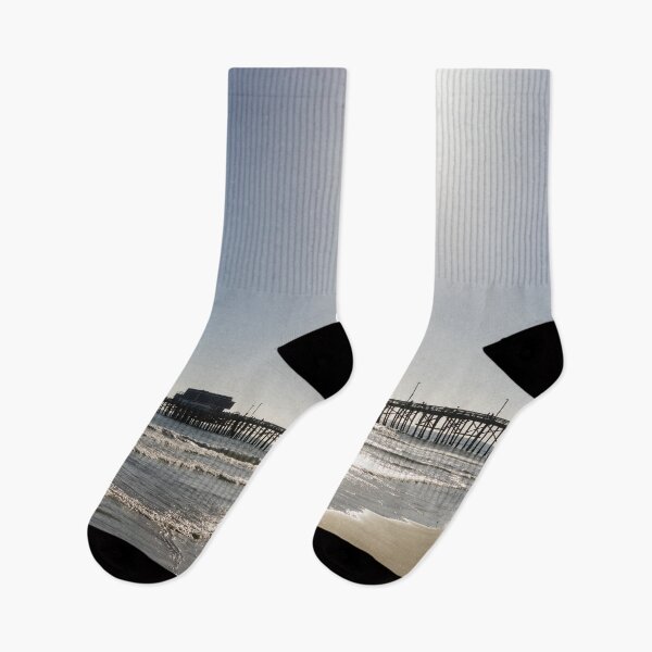 Item preview, Californias Favourite Sport - Surfer at the Newport Beach Pier designed and sold by Georgia Mizuleva.