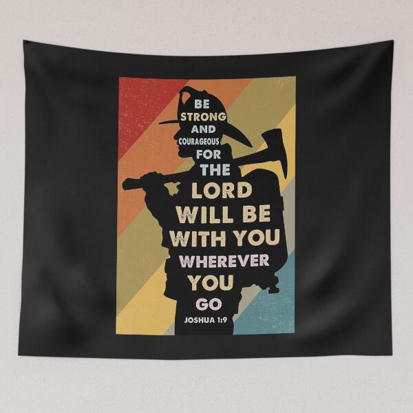 Item preview, Be Strong And Courageous For Lord Will Be With You Prospector Poster designed and sold by kathrynlice.