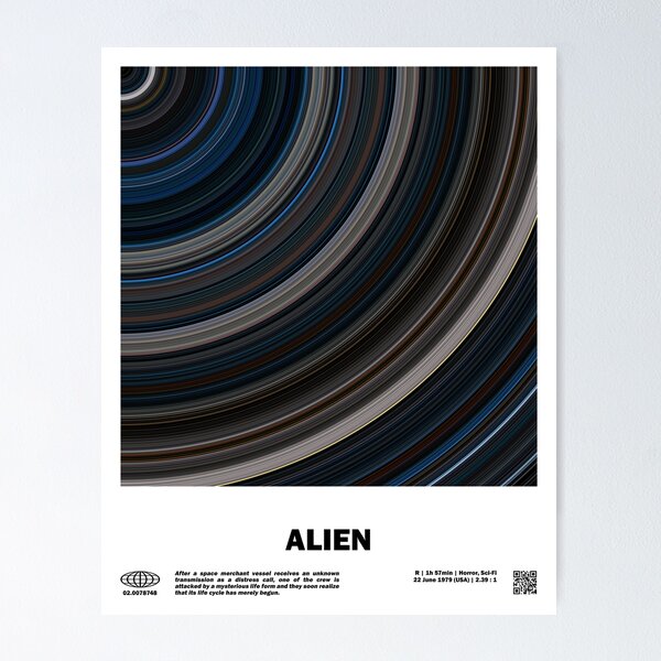 Item preview, minimal_Alien Abstract Circular Art Movie designed and sold by cinevizual.