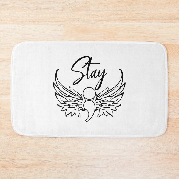Item preview, Stay - Suicide Prevention Awareness Semicolon with Wings designed and sold by Lori P.