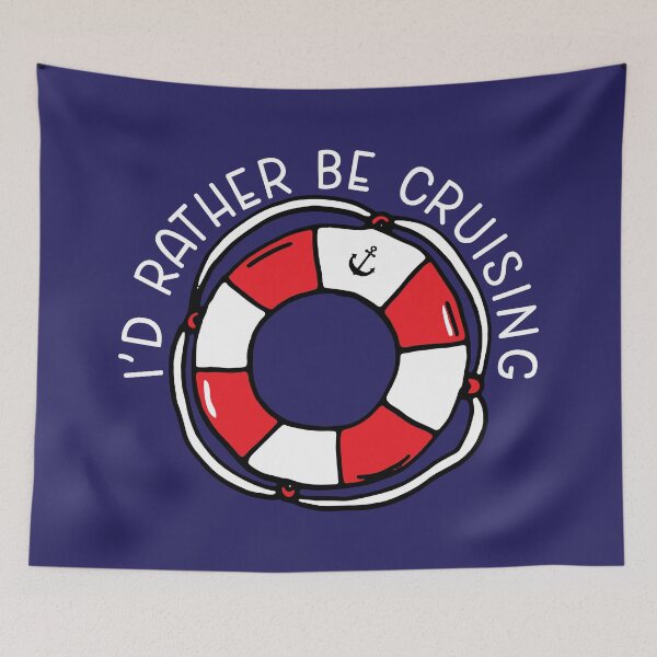 Item preview, I'd Rather be Cruising Cruise Ship Quote designed and sold by HotHibiscus.