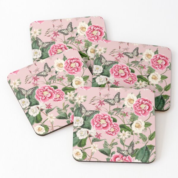 Item preview, Roses and Butterflies on Pink designed and sold by meggydesigns.