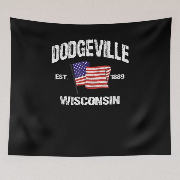 Item preview, Dodgeville Wisconsin Wi Usa Stars Stripes Vintage Style Gift  designed and sold by mchargue12.