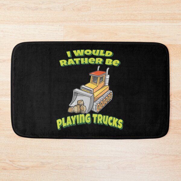 Item preview, I Would Rather Be Playing Trucks Bulldozer Truck Orange designed and sold by FiveNiches.