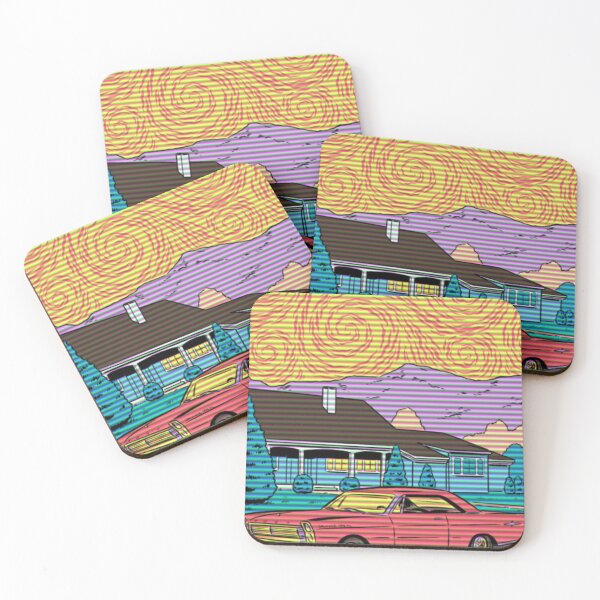 Item preview, Animated Retro Car in a neighborhood. designed and sold by Robisko Store.
