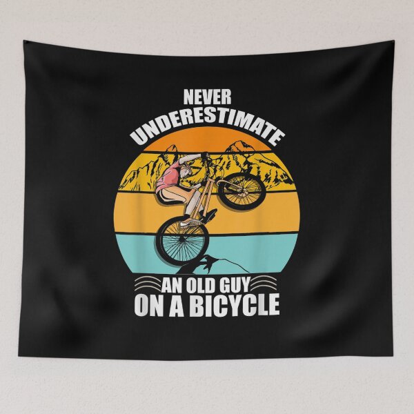 Item preview, Never Underestimate An Old Guy On A Bicycle Retro Cycling Gift  designed and sold by mchargue12.