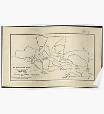 Vintage Mount Monadnock Trail Map (1910) Poster
