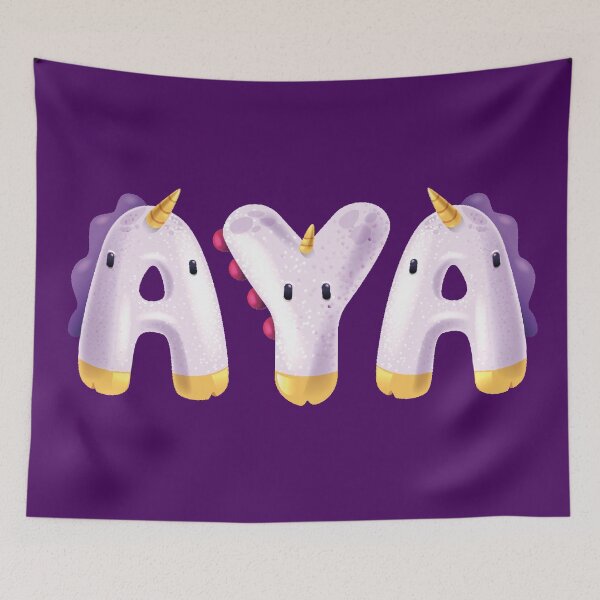 Item preview, Aya Baby Girl Kids Name Aya Unicorn designed and sold by elhefe.